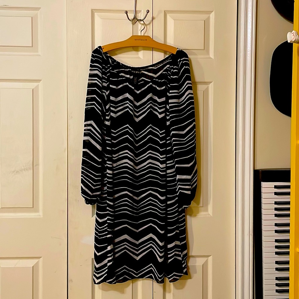 Sheer black and white dress